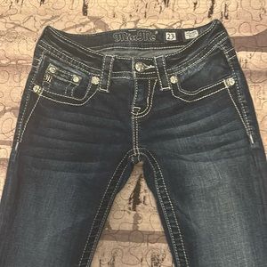 Miss Me signature boot cut jeans, size 23
